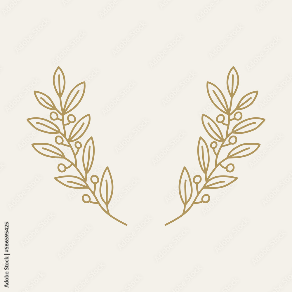 Olive leaves hand drawn wreath for card or wedding invitation. Logo frame, leaves and olive, simple black and white style Olive leaves hand drawn wreath for card or wedding invitation. Logo frame, leaves and olive, simple black and white style