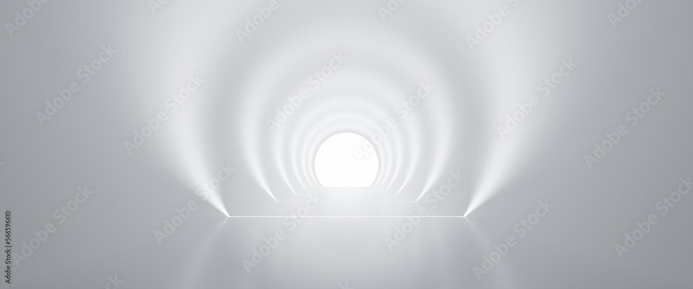Fotografie Abstract Futuristic empty floor and room Sci-Fi Corridor With light for showcase,room,interior,display products
