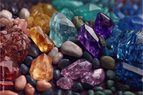 Beautiful crystals gemstones