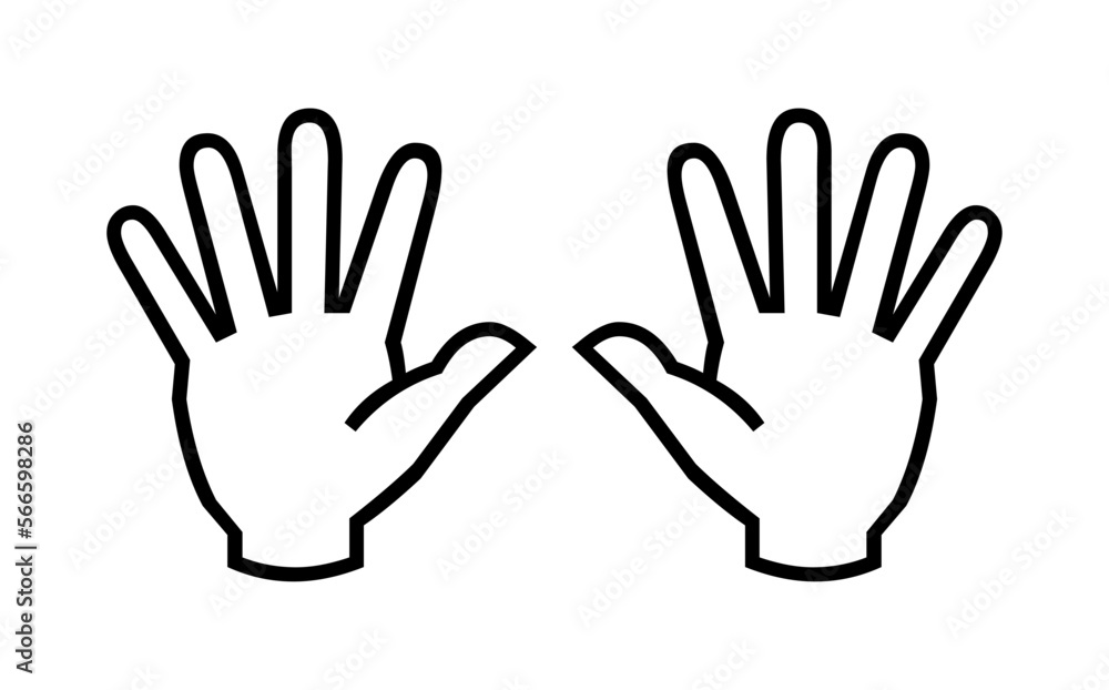 finger style flat vector icon for apps and business