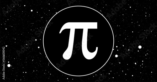 Pi day. Science Space Illustration. Iinfinitely concept