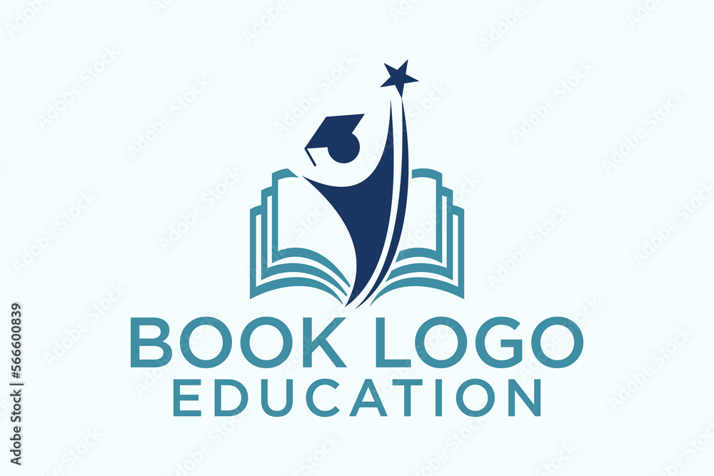 Student book vector logo design. Suitable for business, web, art, education and student symbol