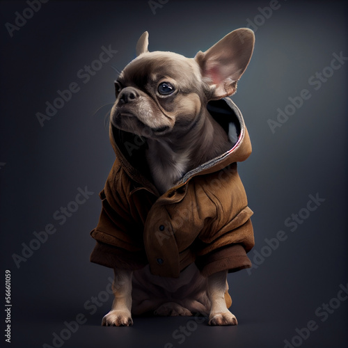 3D Dog Avatar for online games or web account avatar. Generated AI