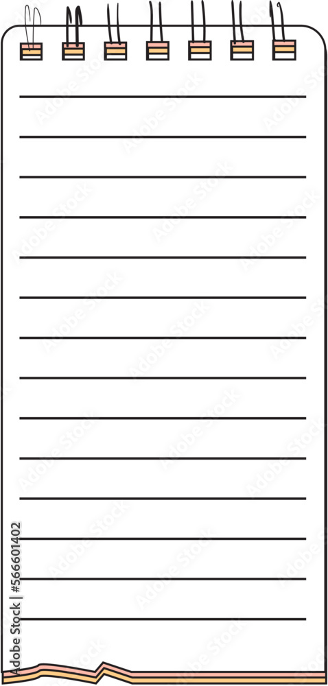 Cute Book Notepad Vector