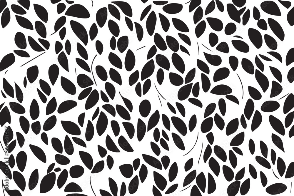 Seamless Monochrome Leaves Pattern Seamless Monochrome Leaves Pattern
