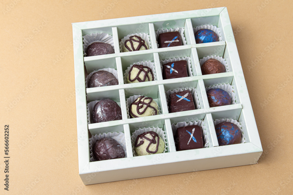 Sweet gift. Chocolate candies. Set of 16 candies Sweet gift. Chocolate candies. Set of 16 candies