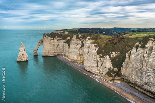 White cliffs of Etretat and the Alabaster Coast, Normandy, France