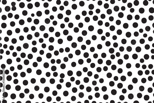 Black and White Seamless Polka Dots Pattern