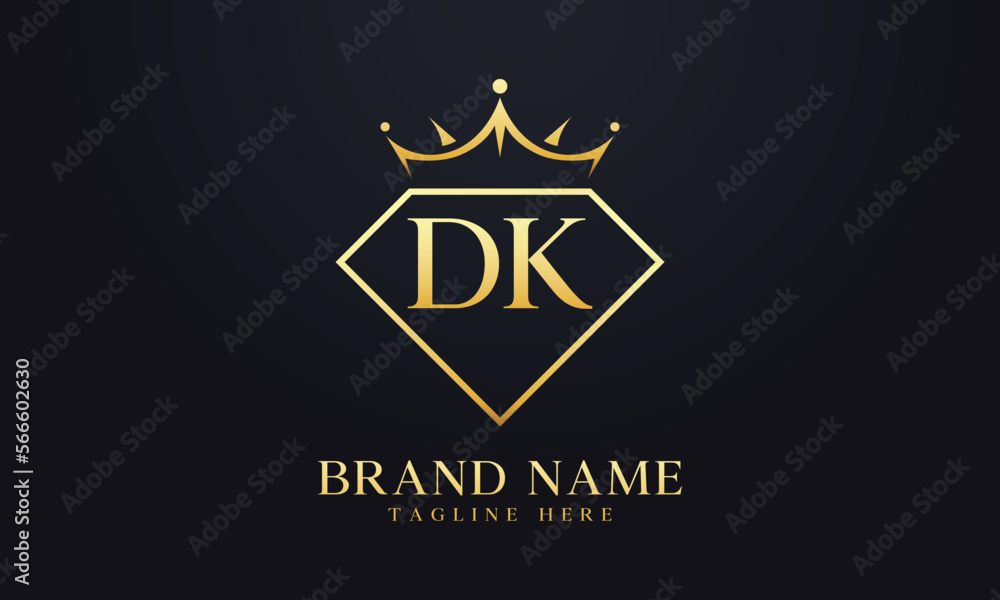 Diamond crown vector. Luxury queen logo for jewelry vector with letters Diamond crown vector. Luxury queen logo for jewelry vector with letters