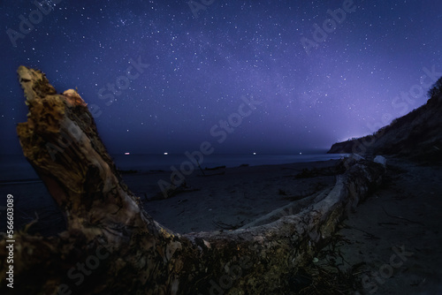 landscape with stars by the sea
