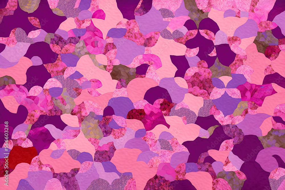 Obraz premium a pink and purple abstract background with hearts in the middle of the image and a pink and purple background with hearts in the middle of the image. generative ai