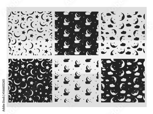 Seamless background Pattern With Moon, Moon Pattern,  Seamless Pattern, Moon, Seamless Pattern Svg, Pattern, Background, Seamless Vector Illustration , Pattern Vector