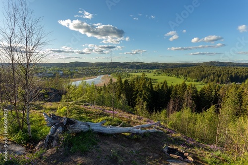 view of the lake in karelia from a height