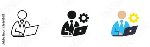 Computer engineering icon symbol template for web and graphic design collection logo vector illustration
