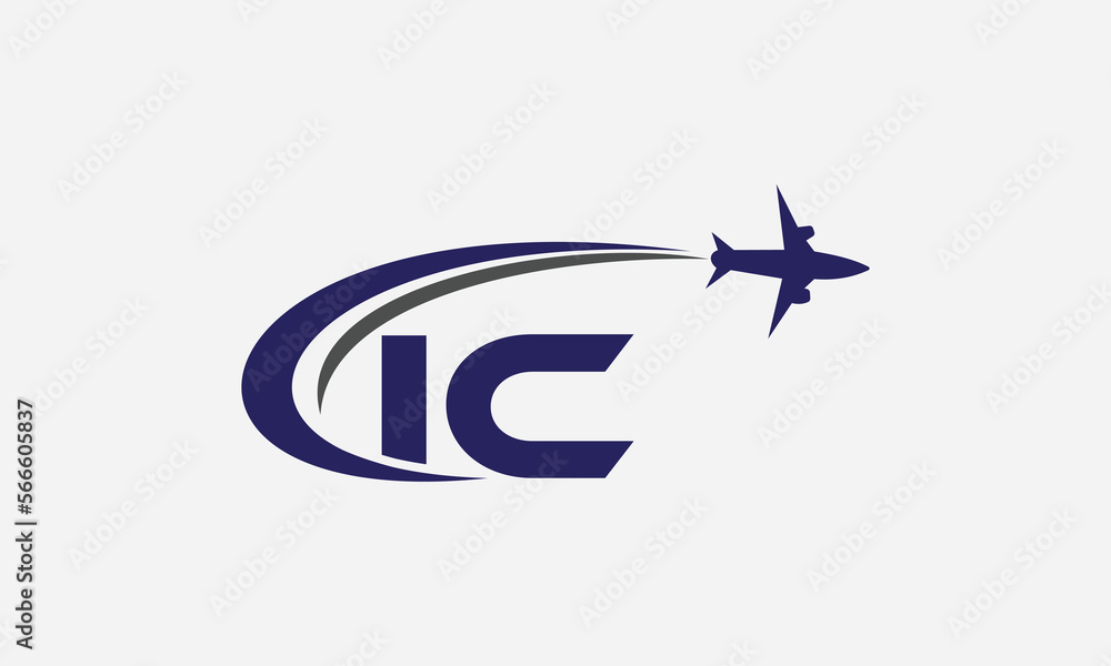 Tour and travel logo design, Airline agency symbol and aviation company monogram vector
