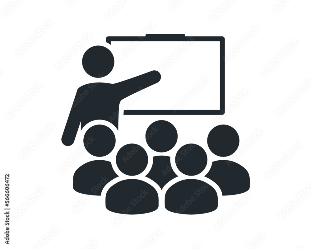 Training seminar icon. Illustration vector Stock Vector | Adobe Stock