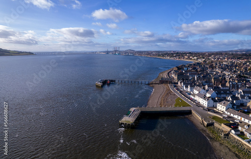Wallpaper Mural City of Dundee in Scotland, aerial view, cityscape Torontodigital.ca