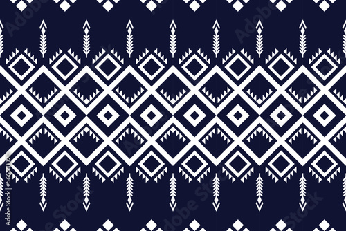 ethnic pattern white geometric traditional Design for background,carpet,wallpaper,clothing,wrapping,fabric,Vector illustration.embroidery style.