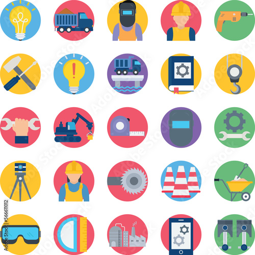 Engineering vector icons, architecture icons pack, construction vector icons, engineering icons pack, repairing icons set, icons collection of engineering, engineering flat icons set 