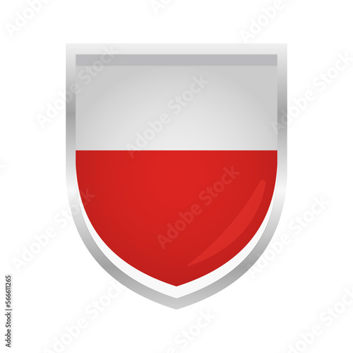 Free Download Poland Flag Badge Shield Shape - GFXLoad