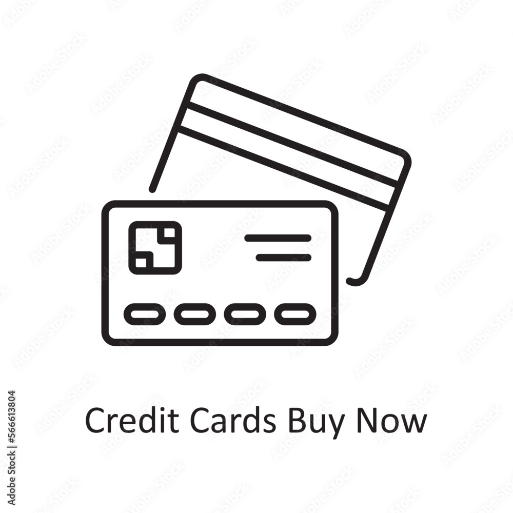 Credit Cards Buy Now Vector Outline Icon Design illustration. Shopping and E-Commerce Symbol on White background EPS 10 File Credit Cards Buy Now Vector Outline Icon Design illustration. Shopping and E-Commerce Symbol on White background EPS 10 File