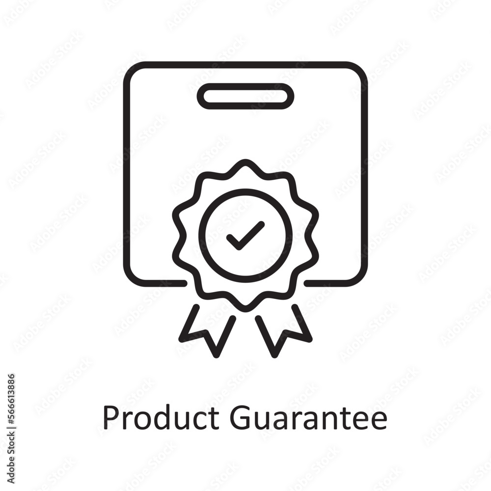 Product Guarantee Vector Outline Icon Design illustration. Shopping and E-Commerce Symbol on White background EPS 10 File Product Guarantee Vector Outline Icon Design illustration. Shopping and E-Commerce Symbol on White background EPS 10 File