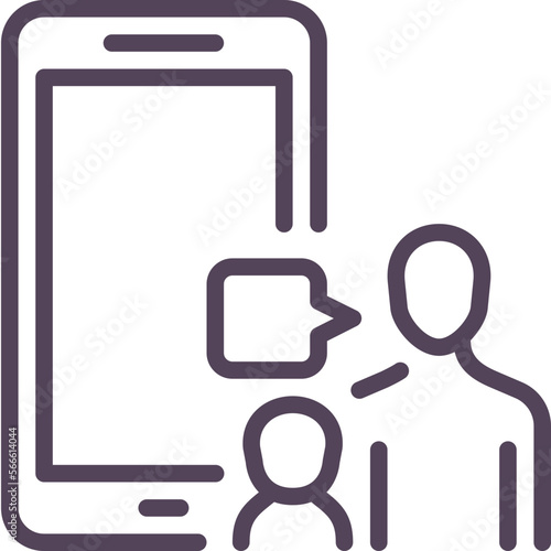 parental advisory mobile app online cyber internet security digital  line outline icon