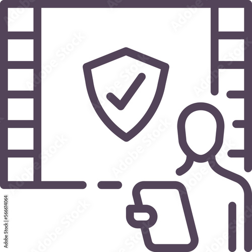 parental control movie monitor online cyber internet security digital  line outline icon