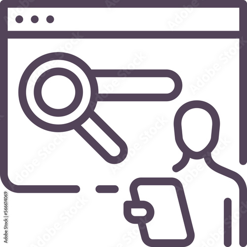 parental control search engine monitor online cyber internet security digital  line outline icon