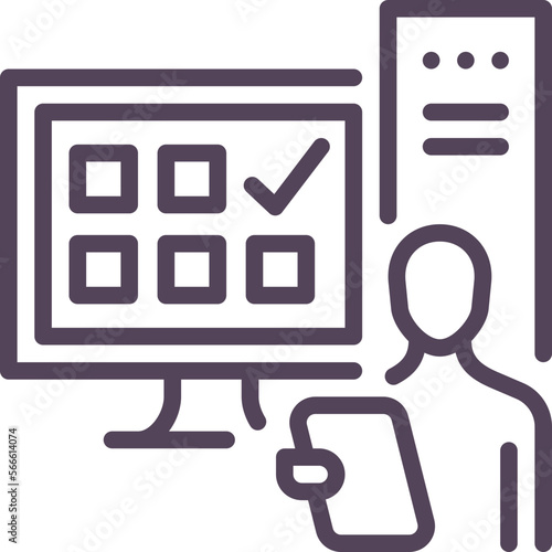 parental control activity computer monitor online cyber internet security digital  line outline icon