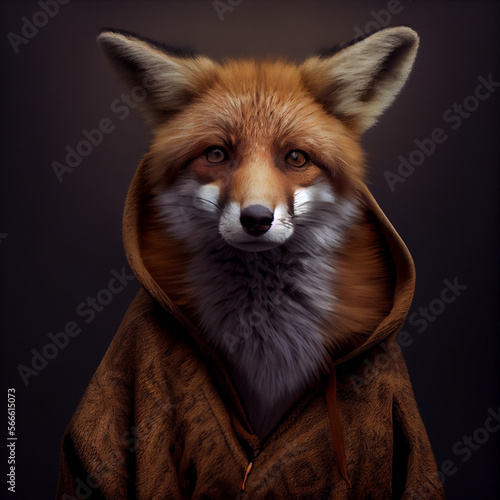3D Fox Avatar for online games or web account avatar. Generated AI
