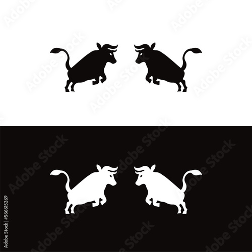 Bull animal vector logo design . Bull icon . Bull silhouette  © AbrarKhanJahid
