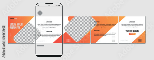 Instagram carousel post template, Editable social media carousel post for business. microblog carousel for instagram post.