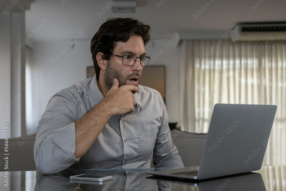 Brazilian man working at home Brazilian man working at home