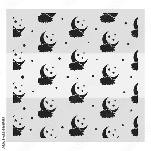 Seamless background Pattern With Moon, Moon Pattern, Moon, Seamless Pattern Svg, Pattern, Background, Seamless Vector Illustration , Pattern Vector, SVG