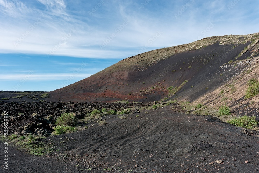 volcanic landscape in Lanzarote