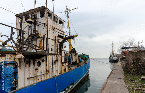 old ship ran aground in Ukraine