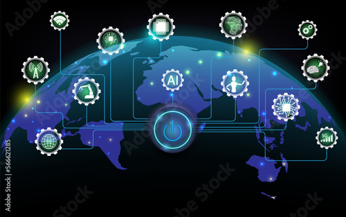 future technology tools,Innovation system connecting future technologies.tech of future illustration.vector