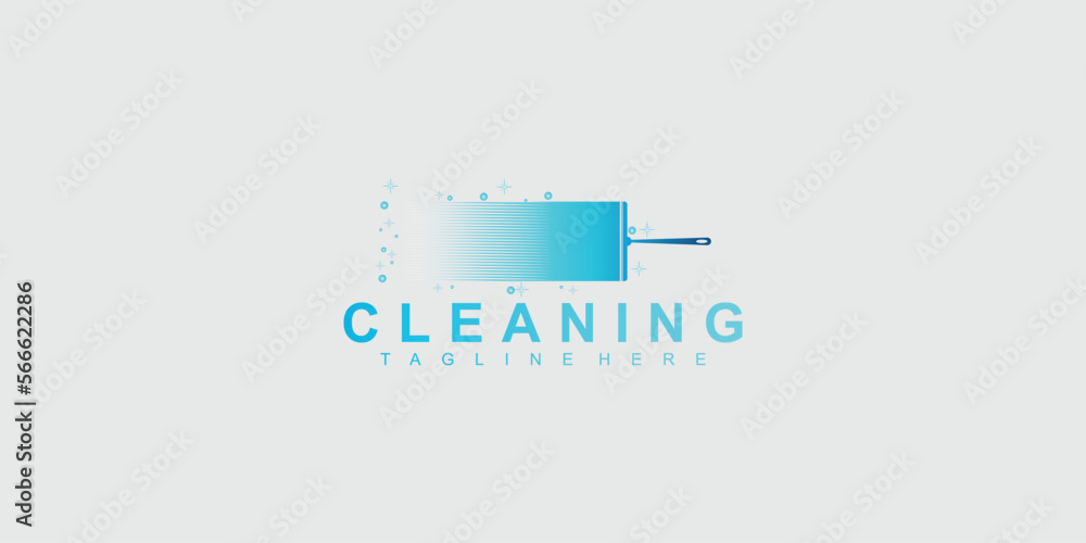 Creative cleaning logo design with unique concept premium vector Creative cleaning logo design with unique concept premium vector