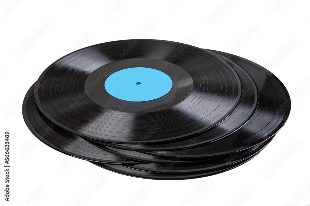Vinyl records isolated on a white background Vinyl records isolated on a white background