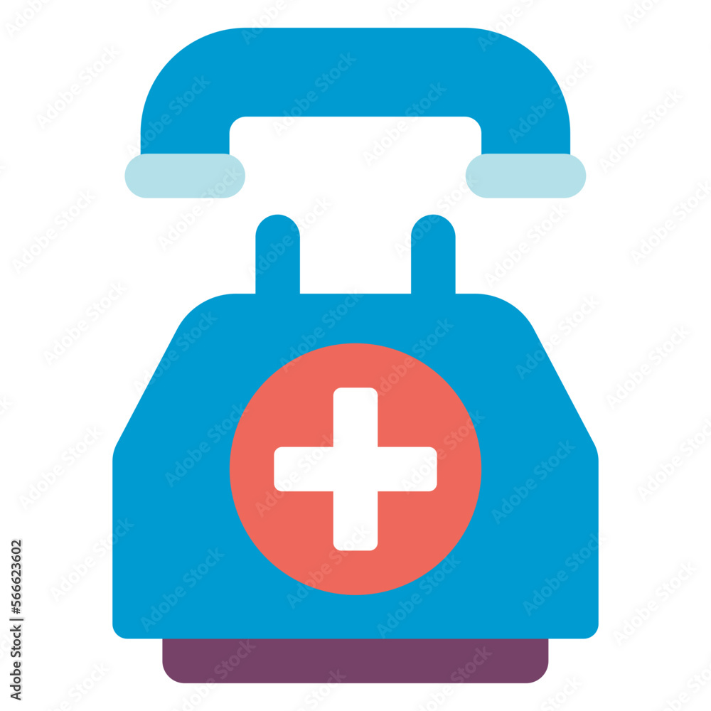 hospital emergency call flat illustration hospital emergency call flat illustration