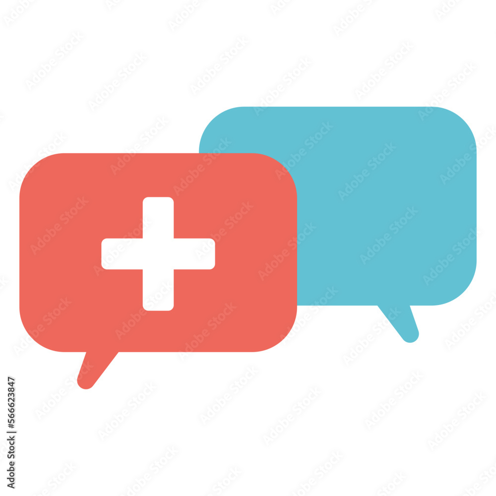 Fototapeta premium Consultation with doctor flat illustration