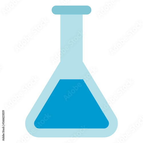 Erlenmeyer flask flat illustration