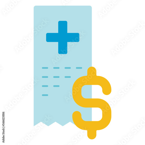 Medical expenses flat illustration