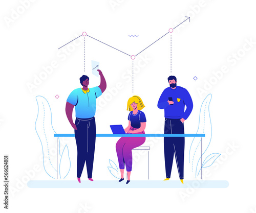 Business analysis - flat design style colorful illustration