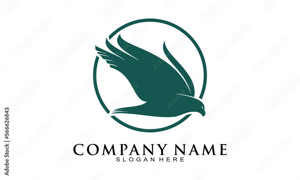 Fototapeta premium Elegant bird symbol vector logo