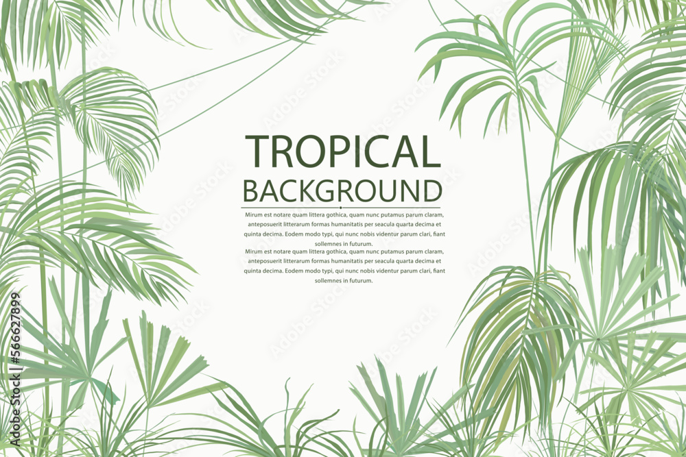 Tropical background text card
