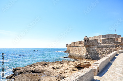 The Castle of San Sebastián is a fortress of the Spanish city of Cádiz, located on one side of the beach of La Caleta, on a small islet.