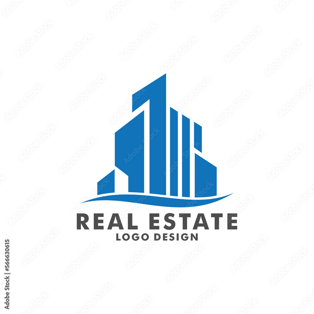 Modern Real Estate Business Logo Template, Building, Property Development, and Construction Logo Vector