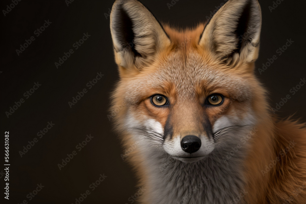 Red Fox Portrait, Generative AI